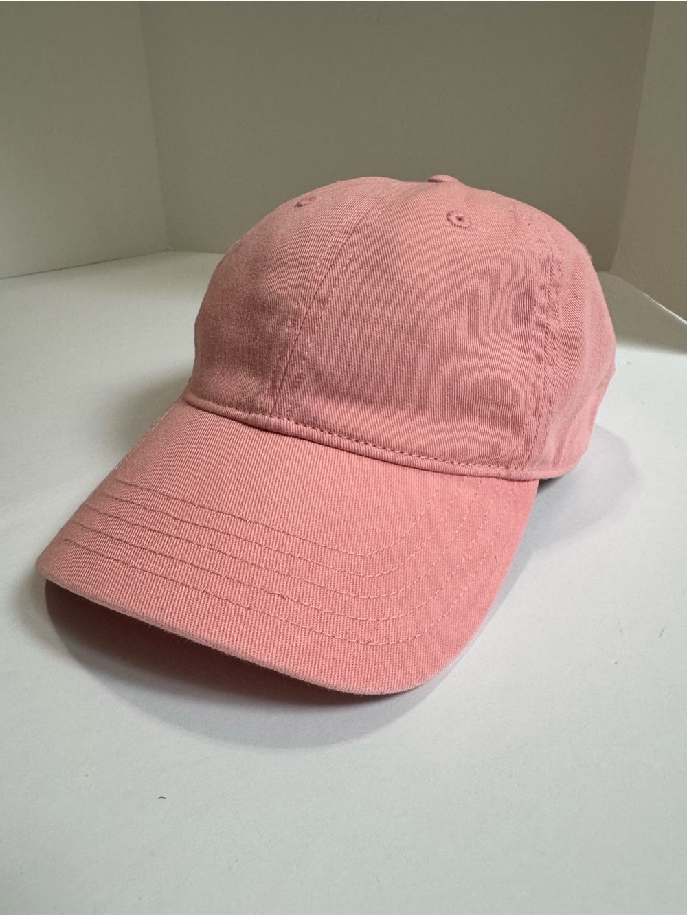 Madewell Organic Cotton Broken-In Baseball Cap Pink Leather Strap One Size MD497